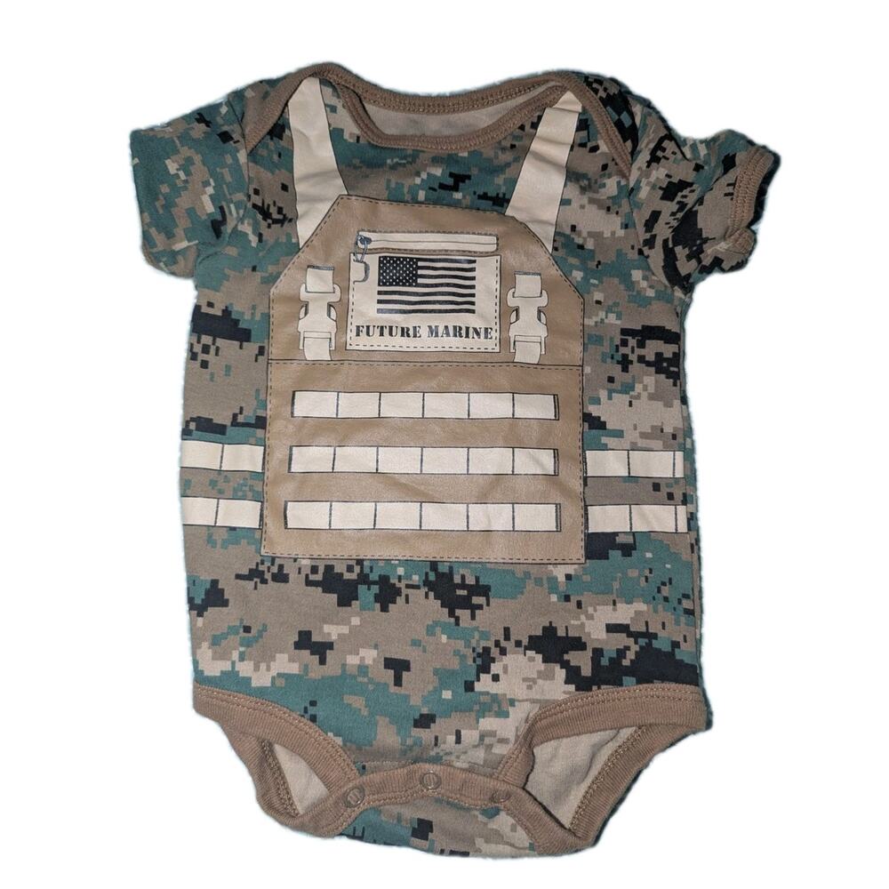 U.S.M.C. Baby Bodysuit| Future Marine Flak Jacket 9-12M
